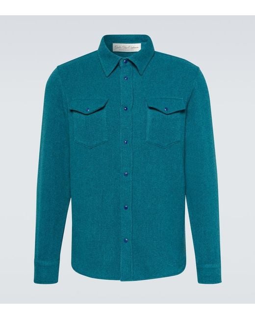 Camicia di God's True Cashmere in Blue da Uomo