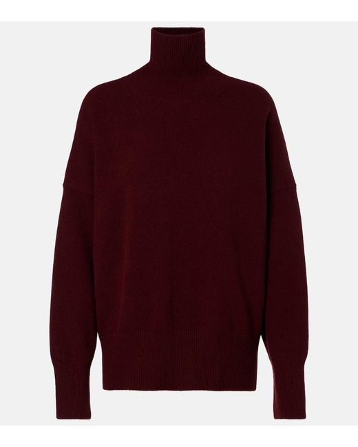 Pull A Col Roule En Laine Melangee Rohe en coloris Red