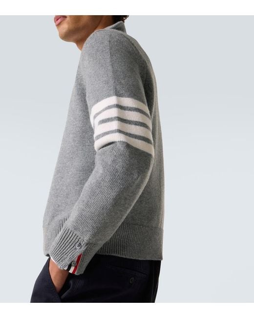 Thom Browne Pullover 4-Bar Aus Schurwolle in Gray für Herren