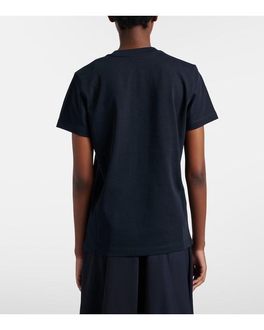 Moncler Blue Logo Cotton Jersey T-Shirt
