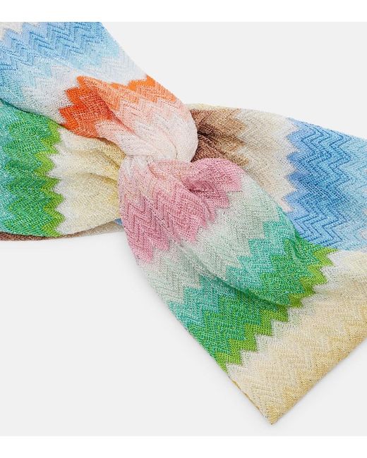 Missoni Pink Zigzag Lame Headband