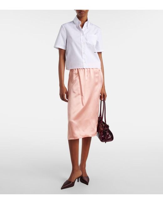Prada White Cotton Poplin Shirt