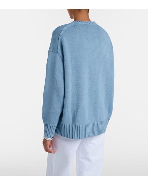 Polo Ralph Lauren Blue Polo Bear Oversized Cotton Sweater
