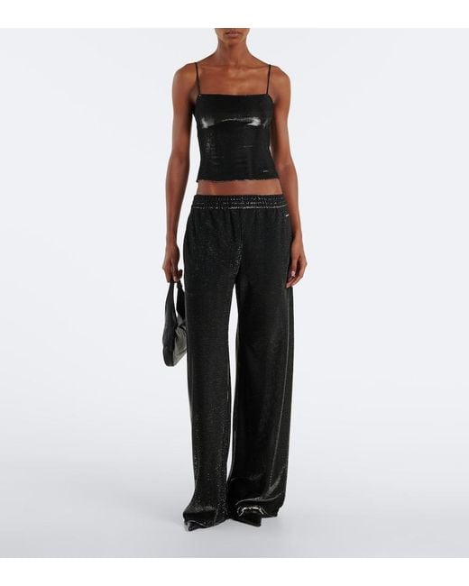 Gucci Black Embellished Crop Top