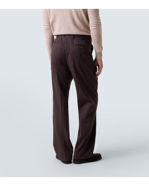 Saman Amel Brown Amo Cotton And Cashmere Straight Pants for men