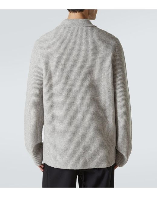 The Row Gray Barkley Wool And Cashmere Cardigan for men