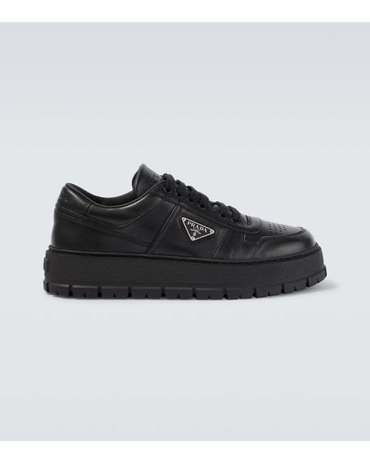 Prada Black Leather Sneakers for men