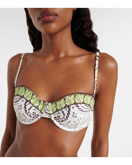 Top De Bikini Estampado Tory Burch de color Metallic
