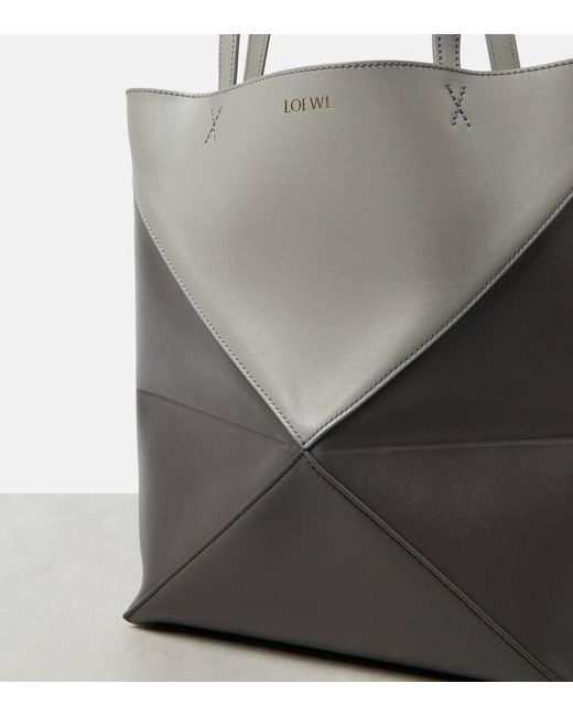 Loewe Gray 'puzzle Fold' Shopper Bag,