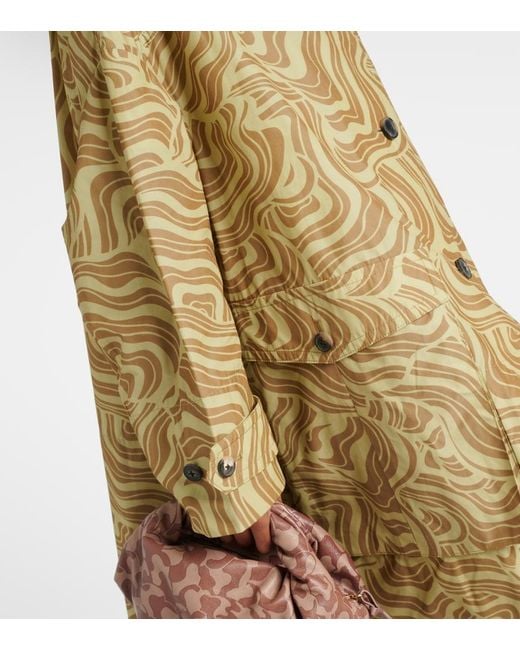 Dries Van Noten Green Printed Coat