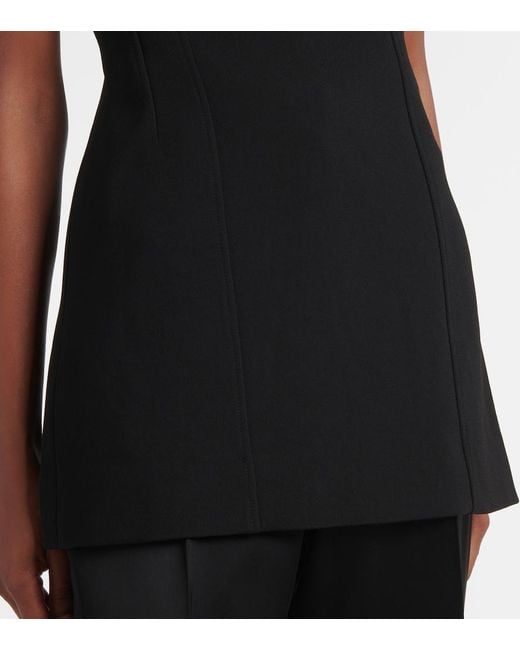 Totême Black Off-Shoulder Fitted Knit Top