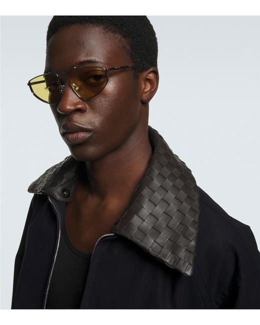 Bottega Veneta Natural Aviator Sunglasses for men