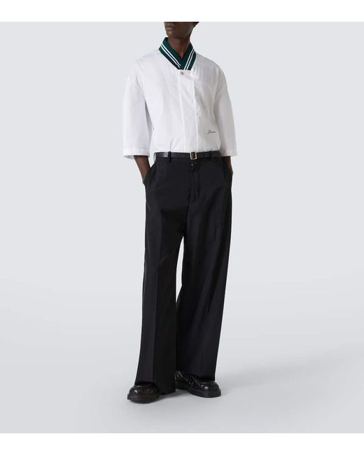 Camisa Baseball Algodón Jacquemus de hombre de color White
