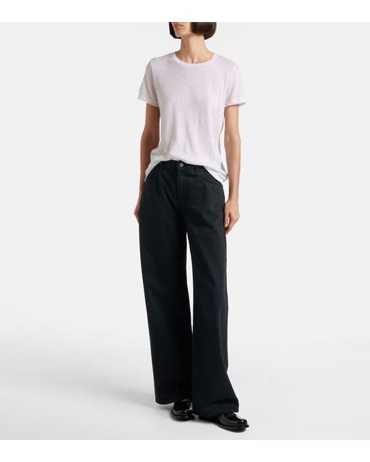 The Row Blue Eglitta Low-Rise Wide-Leg Jeans
