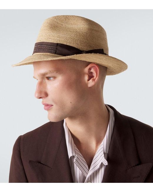 Borsalino Natural Federico Straw Panama Hat for men