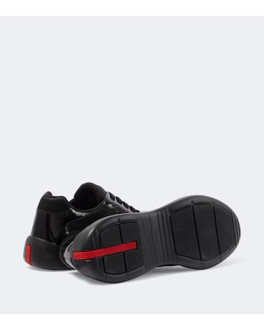 Prada Black Patent Leather Sneakers for men