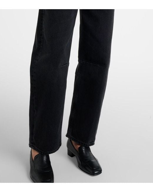 Citizens of Humanity Blue Miro Cropped High-Rise Barrel-Leg Jeans