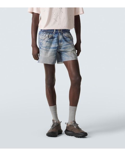 Satisfy Blue Peaceshell 5" Trompe L'Oil Shorts for men