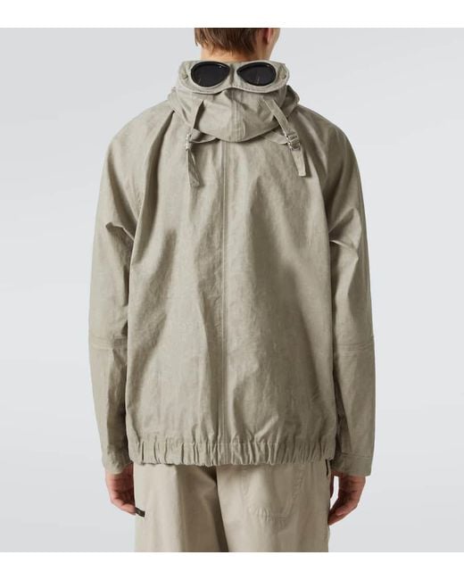 Chaqueta Goggle Lens De Lino C P Company de hombre de color Gray