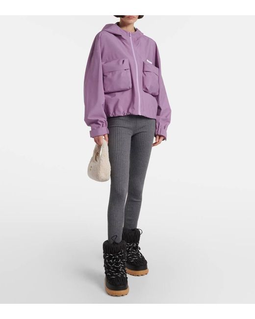 Miu Miu Purple Jacke Aus Canvas