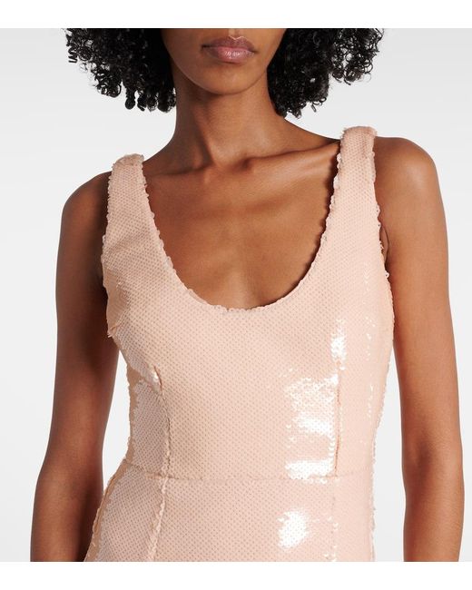 Vestido De Fiesta Manu Con Lentejuelas The New Arrivals Ilkyaz Ozel de color Natural