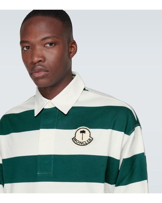 Moncler Genius Green X Palm Angels Cotton Polo Shirt for men