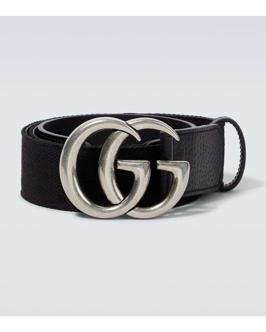 Cinturon de piel GG Marmont Gucci de hombre de color Negro | Lyst