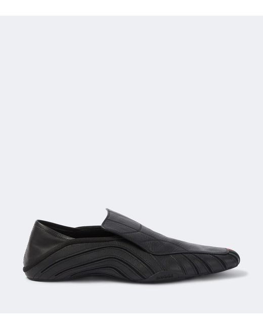 Gucci Black Mesh-Trimmed Leather Loafers for men