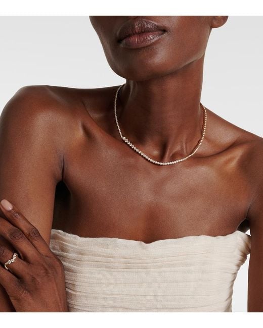 Sophie Bille Brahe Metallic Collier De Tennis Classique 18Kt Necklace With Diamonds