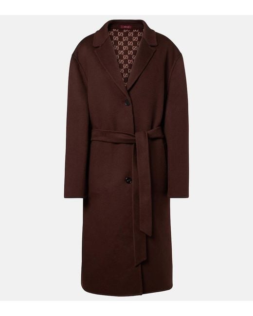 Gucci Brown Reversible Wool Coat