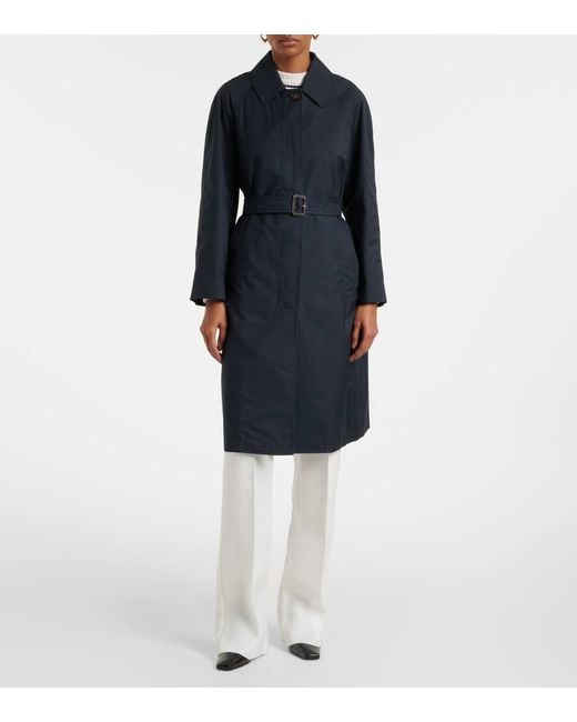 Abrigo Orleans De Sarga De Mezcla De Algodon Max Mara de color Blue