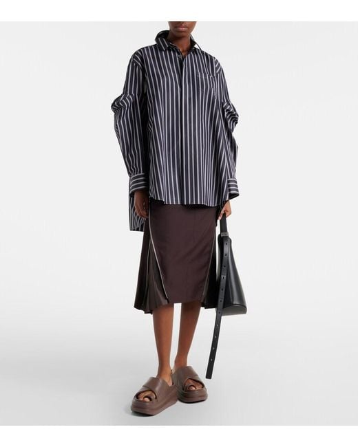 Sacai Brown Platform Slides