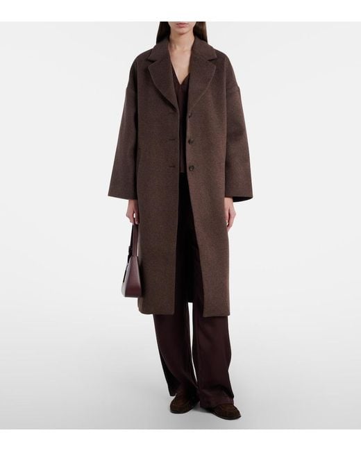 Velvet Brown Lafayette Wool-Blend Coat