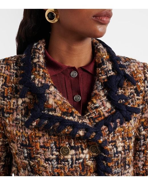 Etro Brown Paisley Tweed Blazer
