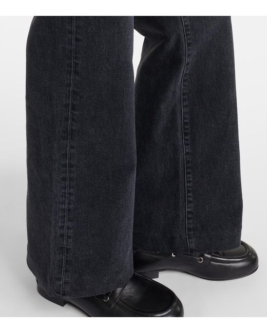 FRAME Blue Arrow High-Rise Bootcut Jeans