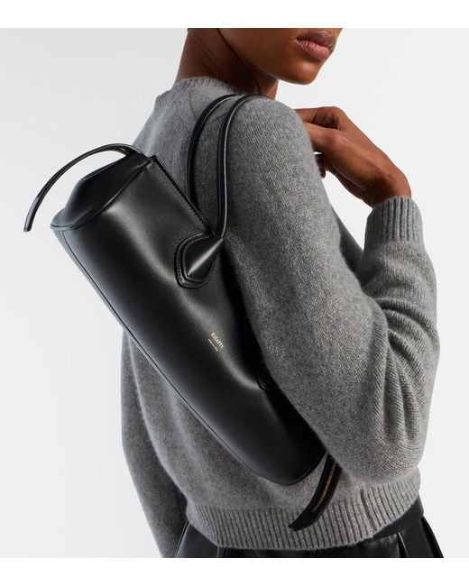 Khaite Black Donna Leather Shoulder Bag