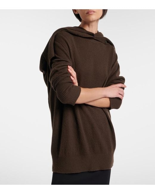 The Row Brown Odelle Cashmere Sweater