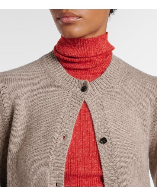 Jardin Des Orangers Natural Wool And Cashmere Cardigan