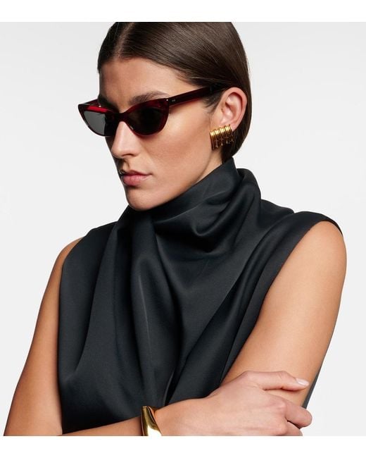 KHAITE x Oliver Peoples Burgundy Cat-Eye Sunglasses x Oliver Peoples 1963C cat-eye sunglasses in burgundy  main image 4