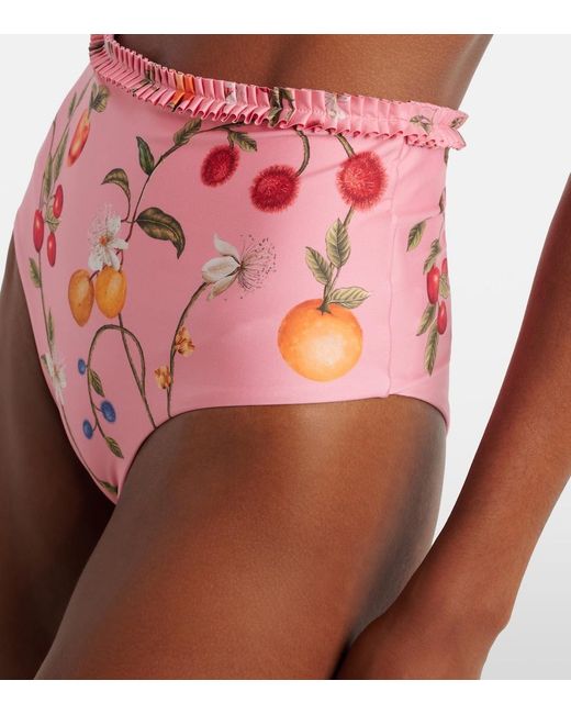 Agua Bendita Pink Nopal Printed Bikini Bottoms