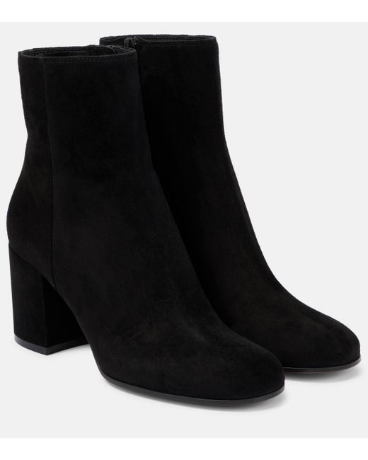 Gianvito Rossi Black Joelle Suede Ankle Boots