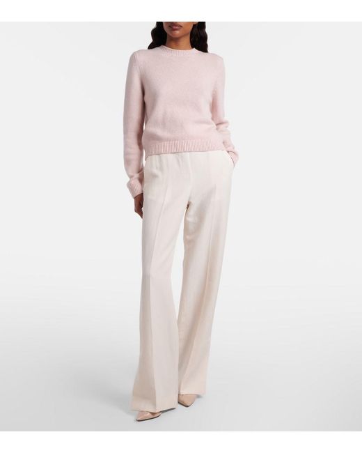 Khaite White Grenare Straight Pants