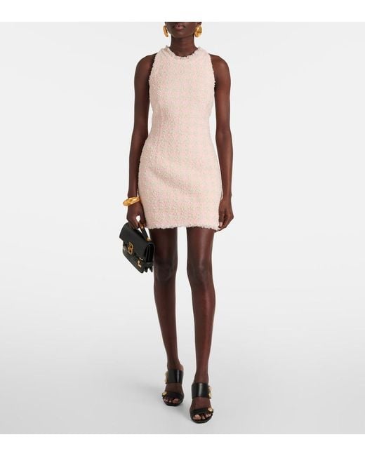 Balmain Natural Tweed Short Dress