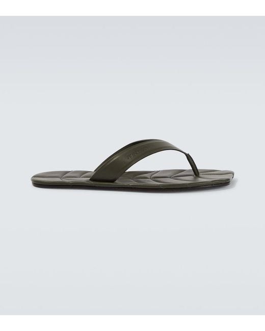 J.W. Anderson Green Leaf Leather Thong Sandals for men