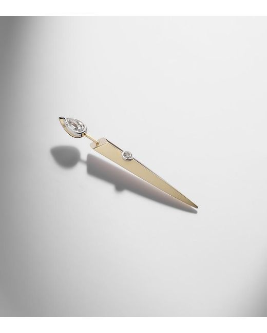 Rainbow K White 14Kt Single Earring With Diamonds