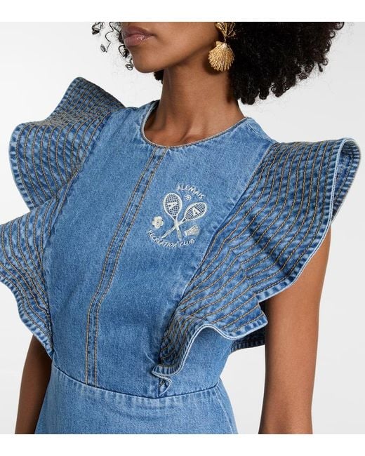 ALÉMAIS Blue Maxikleid Stephi Aus Denim