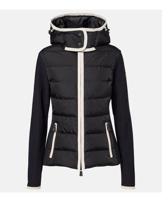 Moncler Black Down-Paneled Jacket