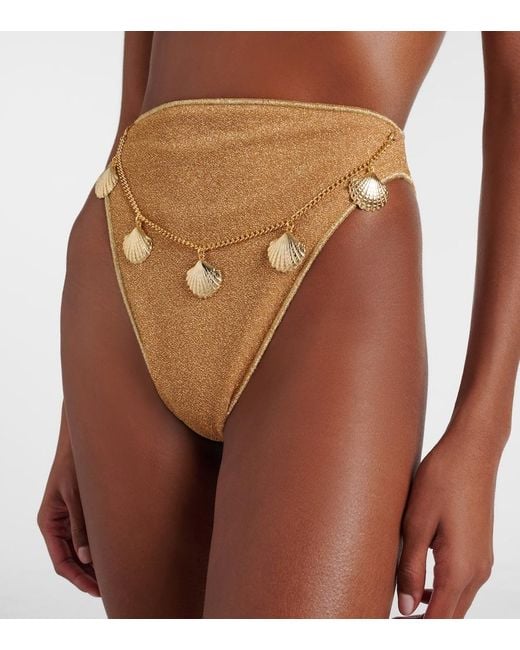 Oseree White Lumiere Embellished Bikini