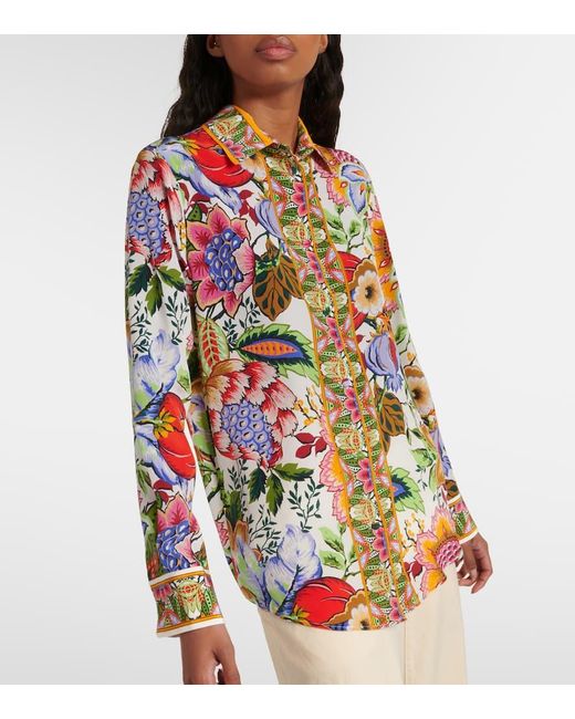 Etro Multicolor Printed Silk Shirt