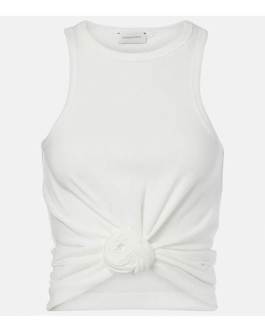 Magda Butrym White Top Aus Einem Baumwollgemisch